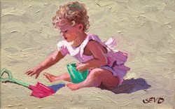 Pretty in Pink by Sherree Valentine Daines - Original Painting on Board sized 9x6 inches. Available from Whitewall Galleries